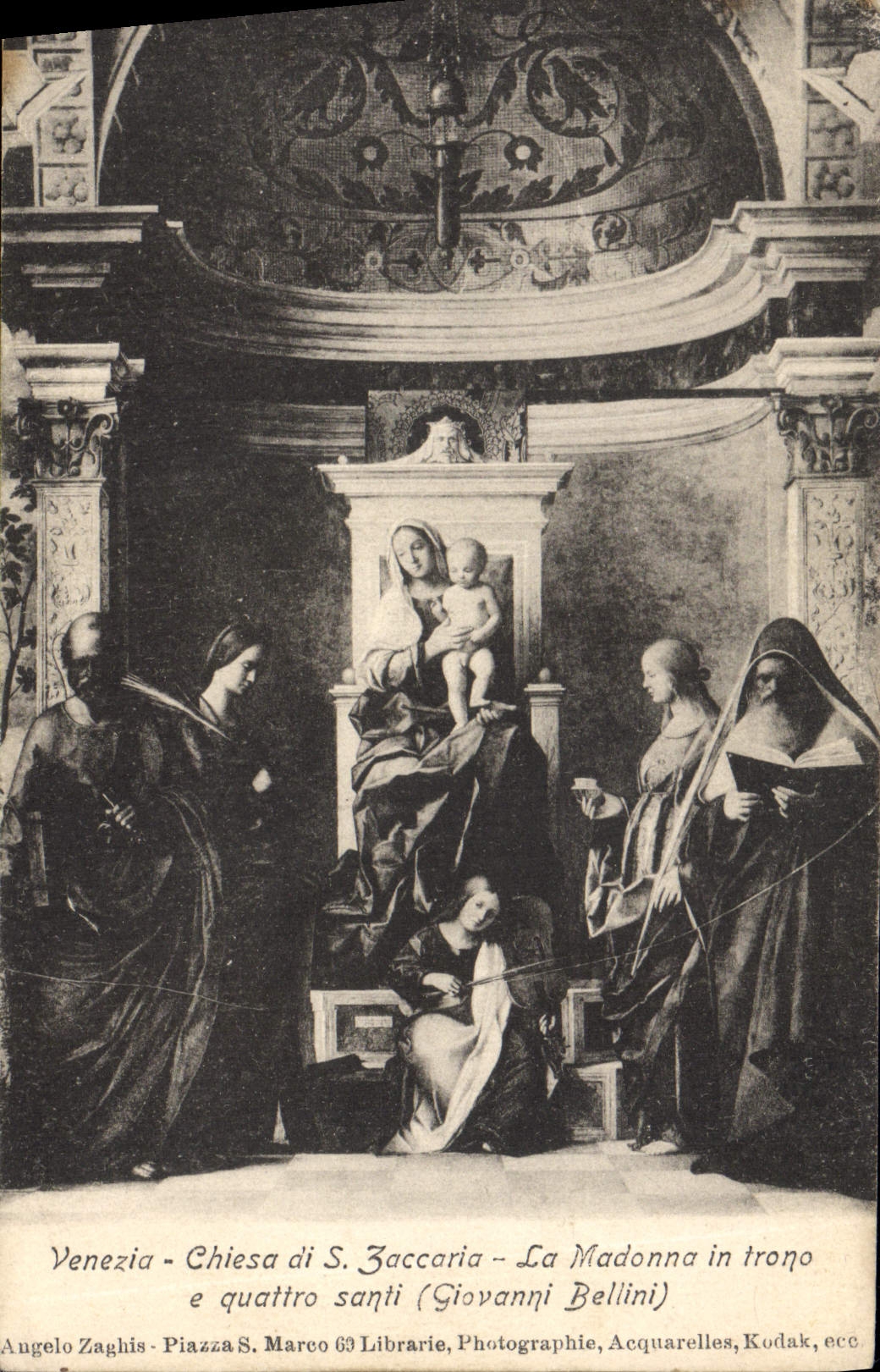 CPA Venezia Chiesa di Zaccaria La Madonna in Trono e quattro Giovanni Bellini
