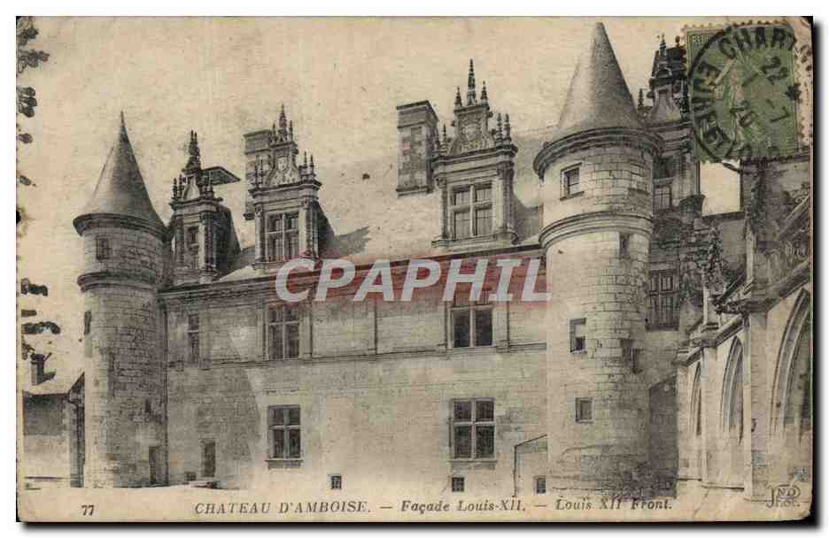 CPA Chateau D'Amboise Facade Louis XII