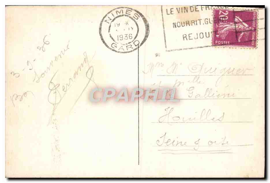 Nîmes — Les Arènes, vue extérieure, Côté Ouest — AR. — Reverso