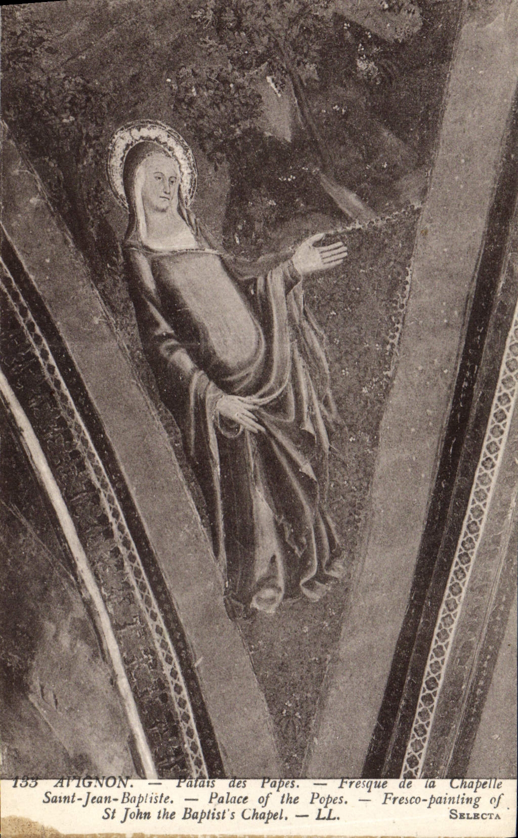 CPA Avignon Palais Papes Fresque de la Chapelle Saint Jean Baptiste 
