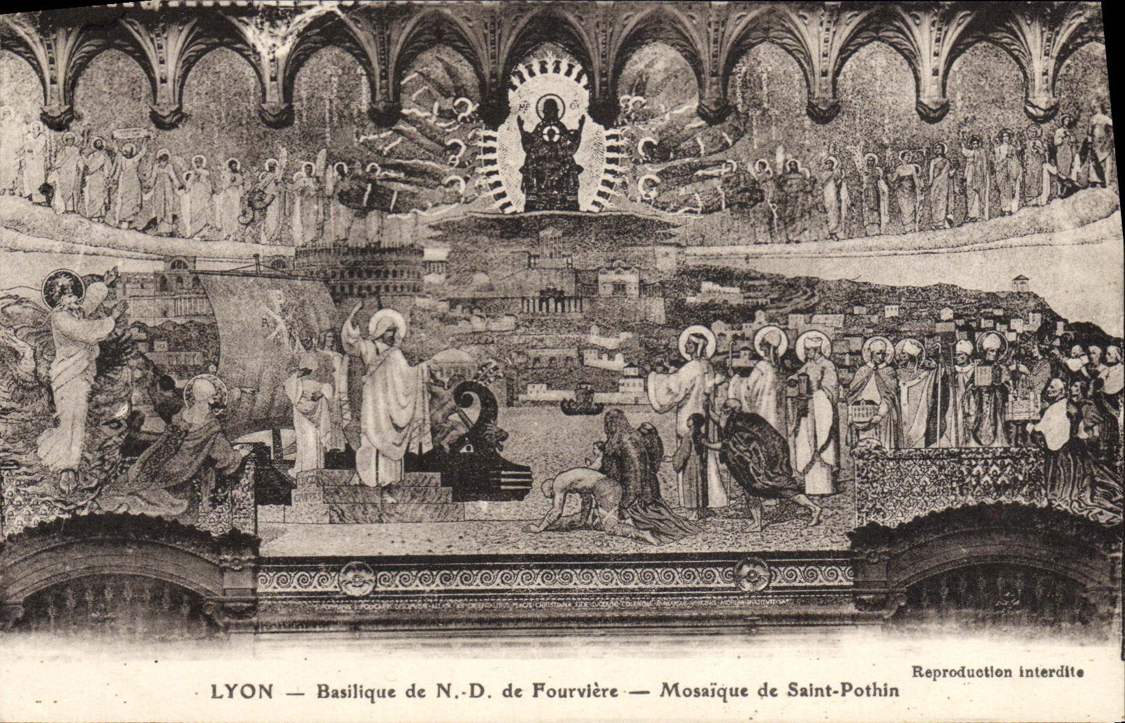 LYON — Basilique N.-D. de Fourvière — Mosaic of Saint-Pothin