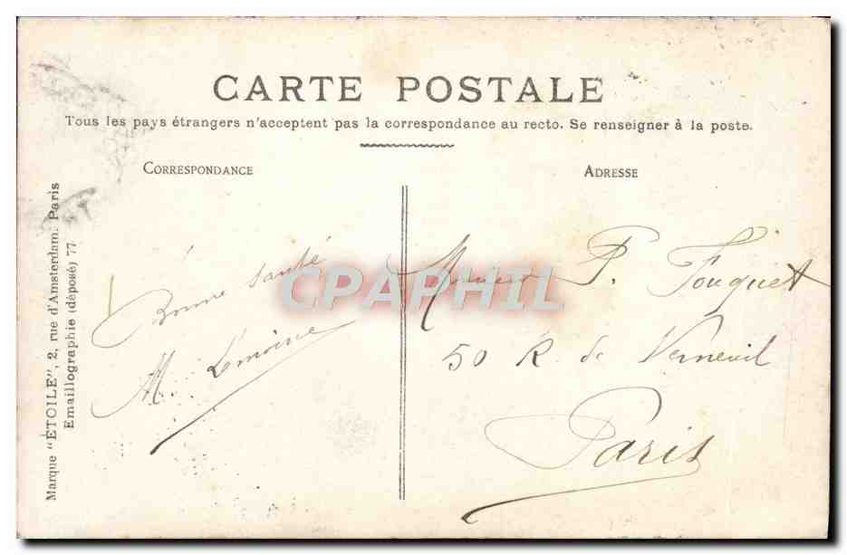 CPA Trouville La Jetee Promenade — Verso
