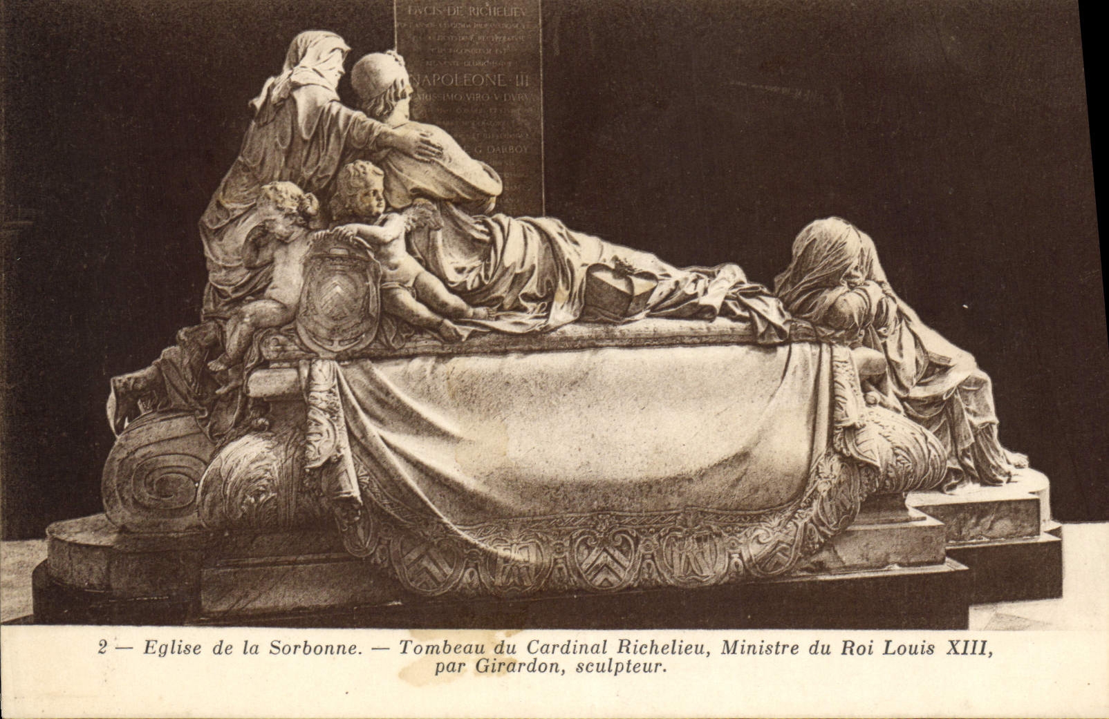 CPA Eglise de la Sorbonne Tombeau du Cardinal Richelieu Ministre du roi Louis XIII par Girardon