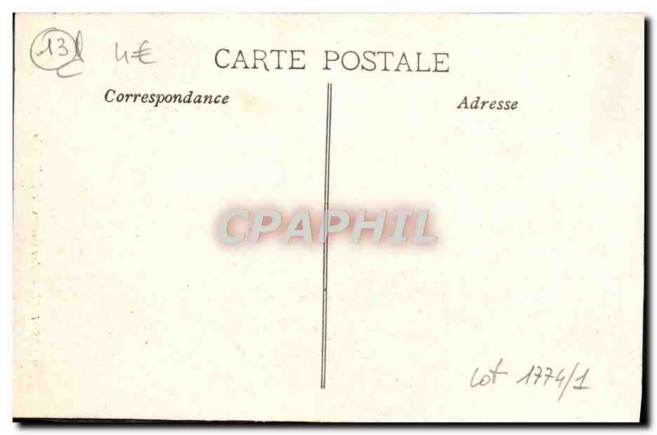 CPA Marseille Ascenseurs de Notre Dame de la Garde — Rückseite