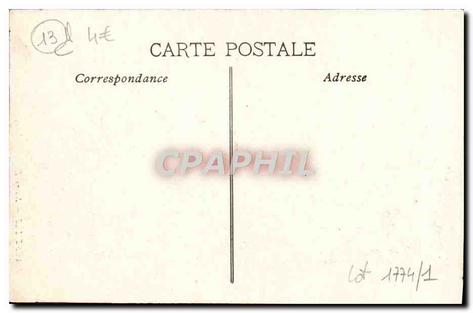CPA Marseille Notre Dame de la Garde — Rückseite