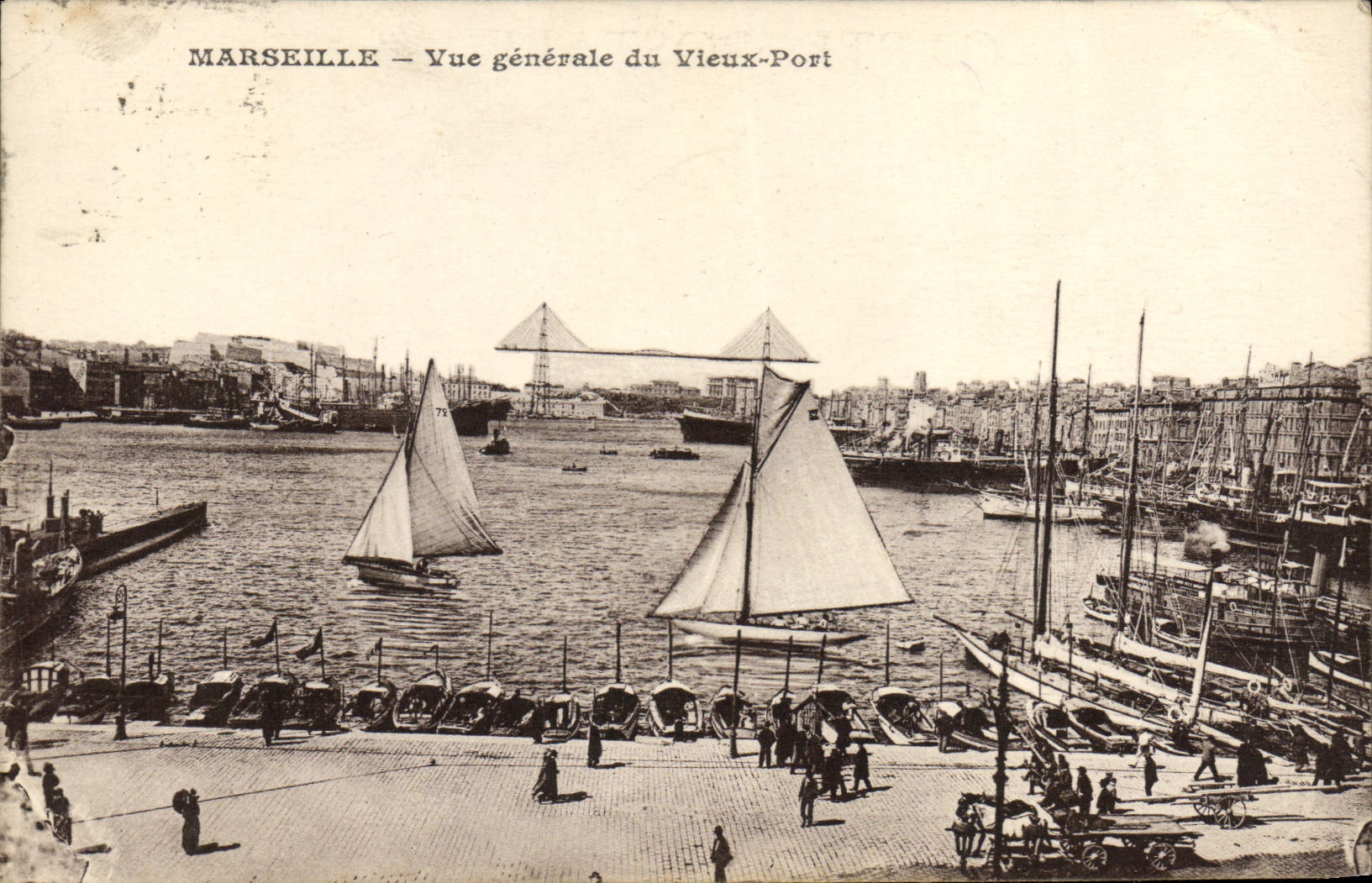 Marseille — Vue générale du Vieux-Port — éditeur non identifié, n° de série 75