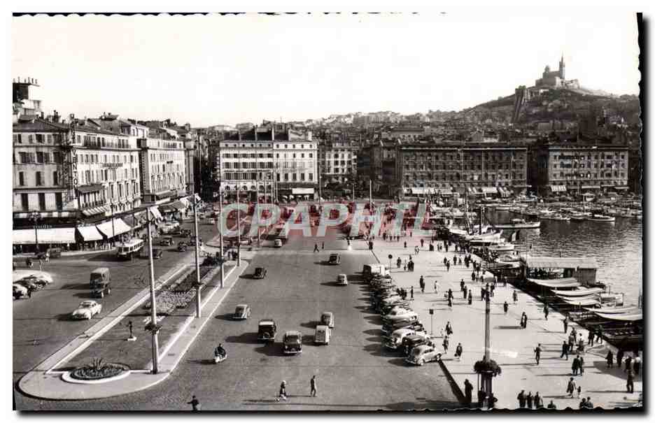 CPM Marseille Quai des Belges et le nouveau jardin Notre Dame de la garde 