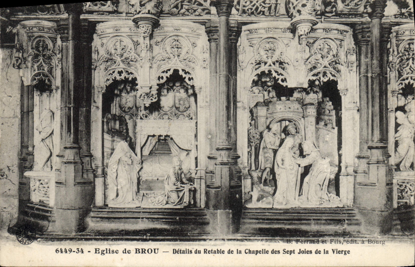 CPA Eglise de Brou Details du Retable de la Chapelle des Sept joies de la Vierge 