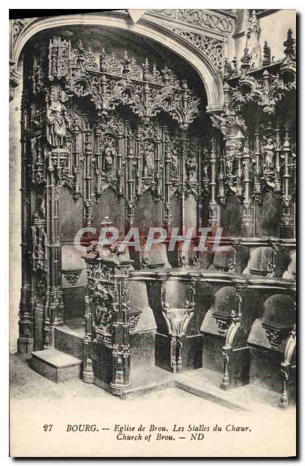 CPA Eglise de Brou Eglise de Brou Les Stalles du Choeur