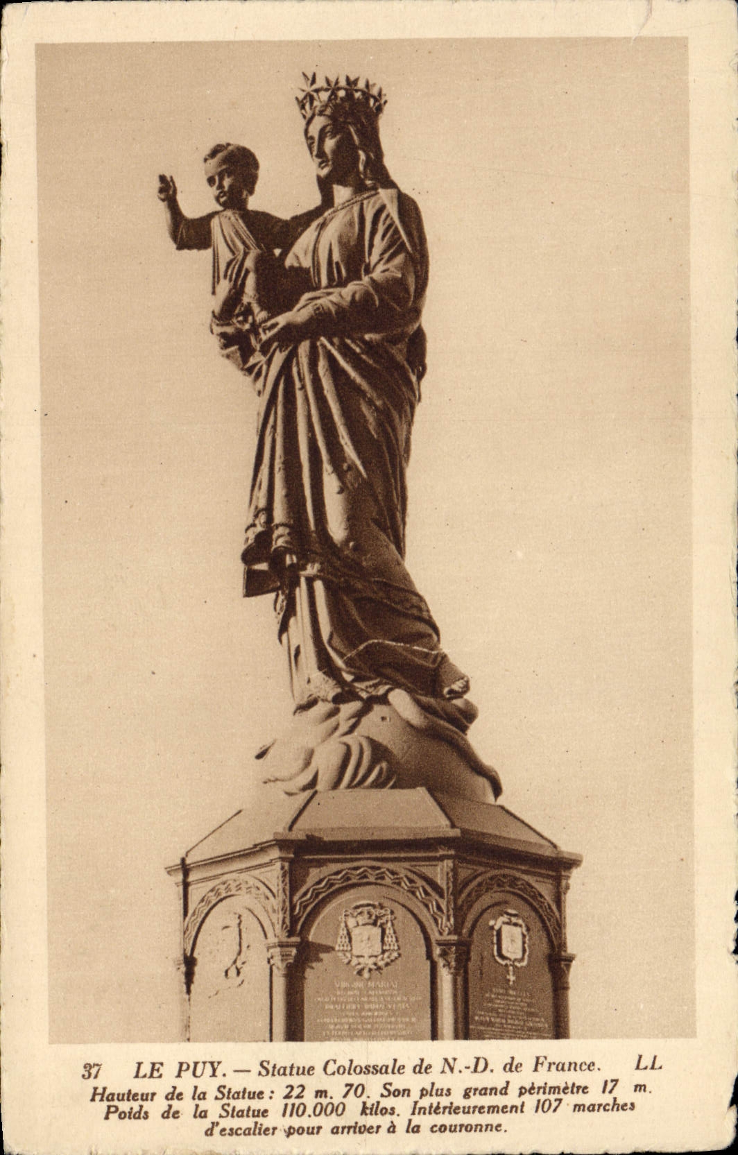 Le Puy — Statue Colossale de N.-D. de France — LL