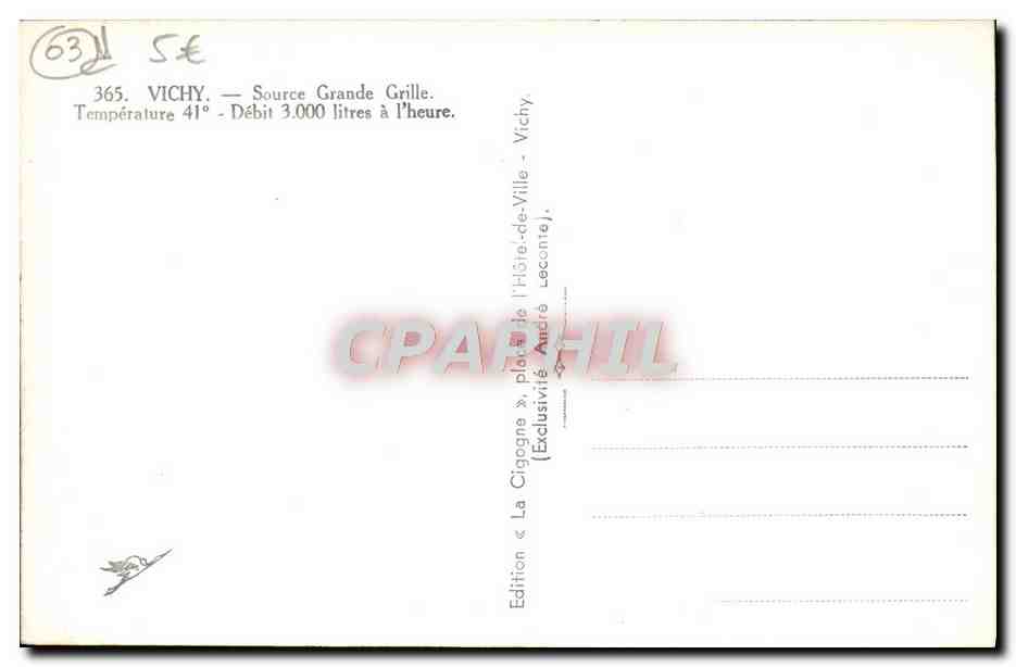 CPA Vichy Source Grande grille  — Verso