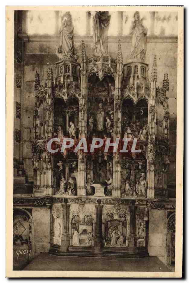 CPA Bourg Eglise de Brou Retable en marbre de la chapelle de la vierge 