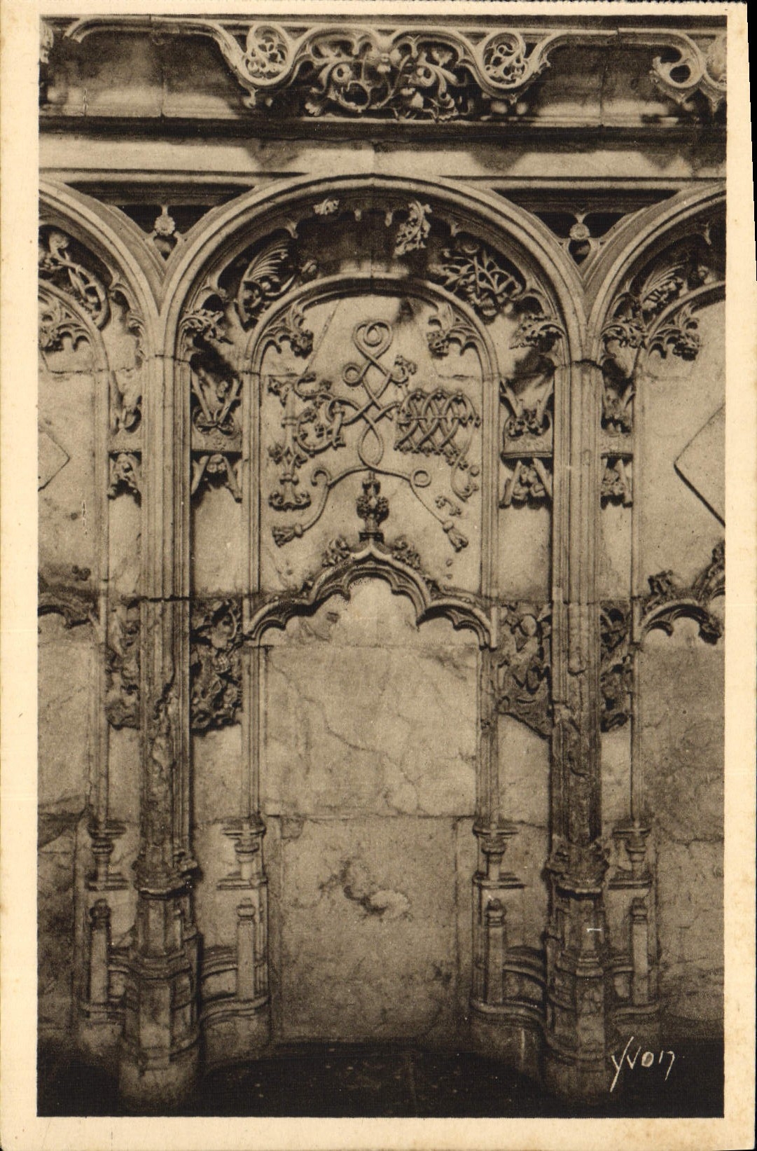 CPA Bourg Eglise de Brou Details de L'Oratoire de Marguerite d'Autriche Le PM allegorique