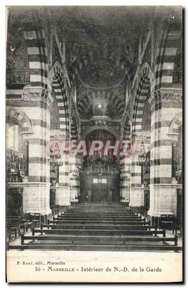 CPA Marseille Interieur de ND de la Garde Orgue 