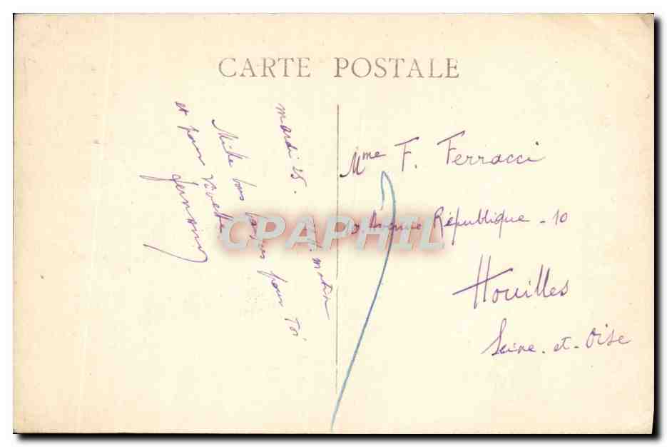 CPA Marseille Le Palais Longchamp — Rückseite