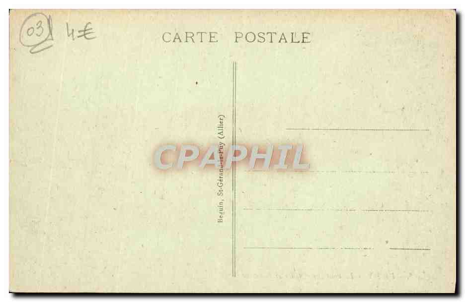 CPA Vichy Le Pont Sur l'Allier et Bellerive — Verso