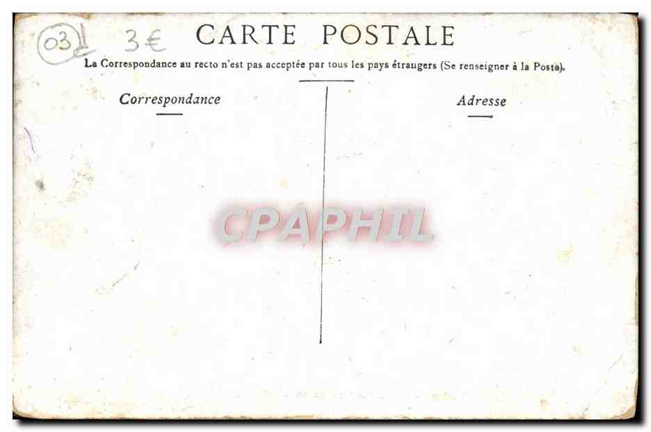 CPA Vichy Hall Du Square De L'Hopital — Verso