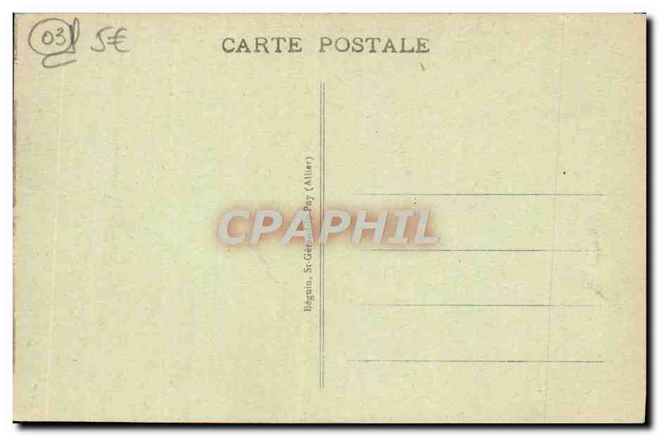 CPA Vichy Source du Parc et Galeries couvertes — Verso