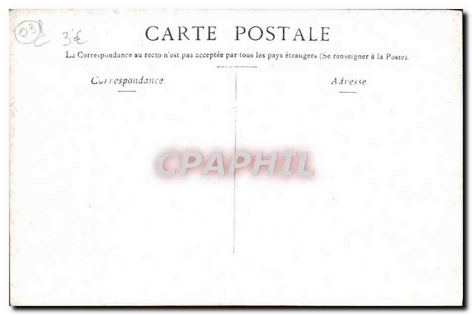 CPA Vichy Le Theatre — Verso