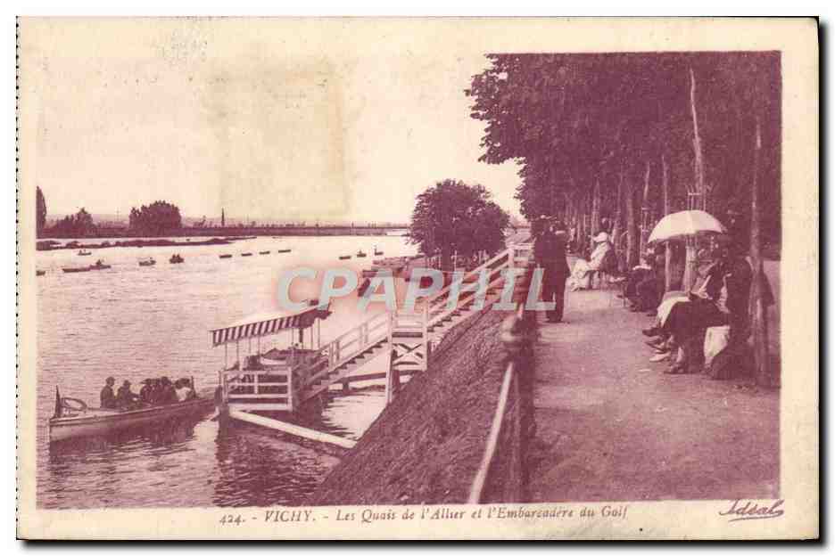 Vichy - Les Quais de l'Allier et l'Embarcadère du Golf — Ideal, n° 424