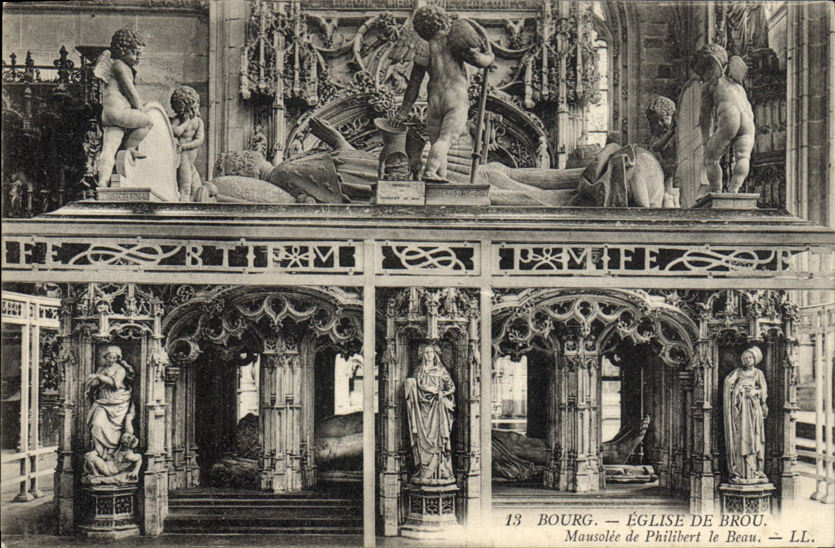 Bourg — Church of Brou. Mausoleum of Philibert le Beau — LL.