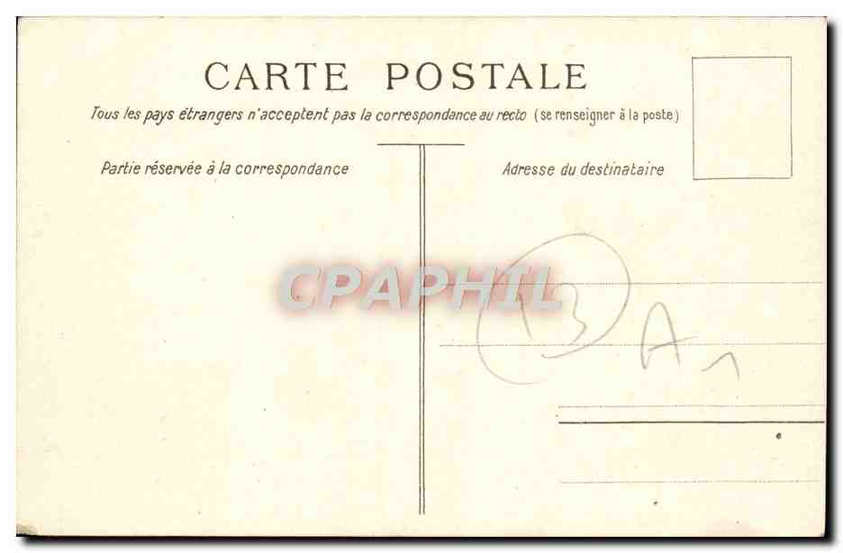 CPA Marseille Bassin Du Carenage Et Fort Saitn Jean Bateaux — Rückseite