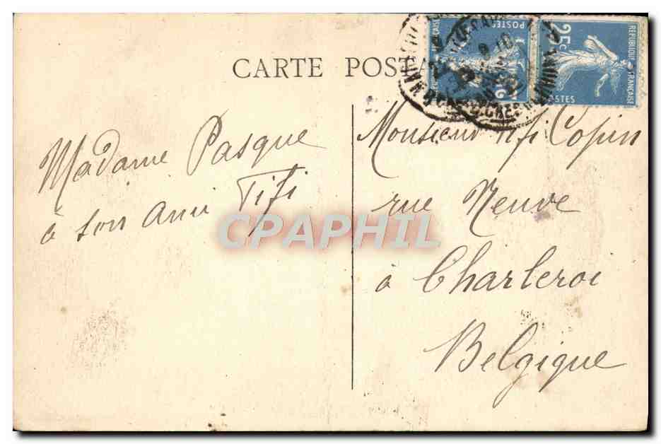 CPA Marseille Pont Transbordeur Bateaux — Verso