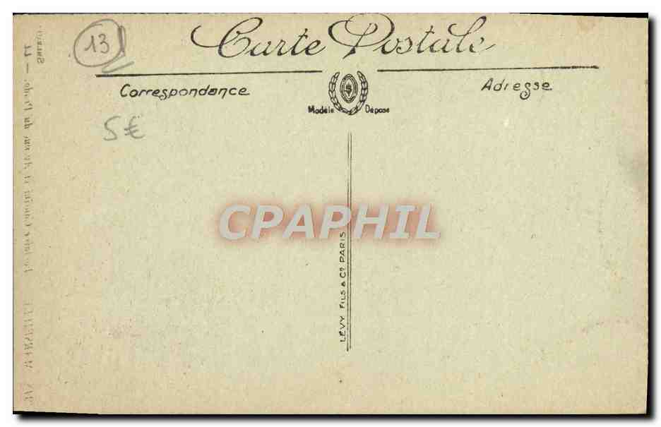 CPA Marseille Fontaine Cantini Et Avenue Du Prado Tramway — Rückseite