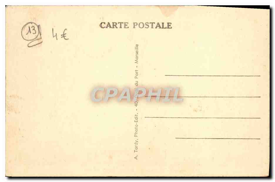 CPA Marseille Quai Des Belges Et Quai Du Port Bateaux Tramway — Verso