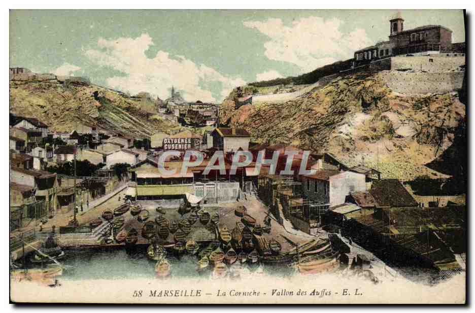 CPA Marseille La Corniche Vallon Des Auffes