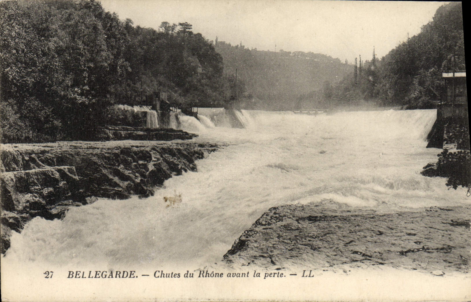 Bellegarde — Chutes du Rhône avant la perte — LL