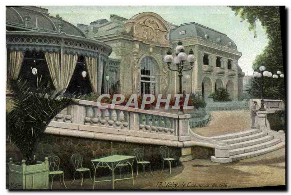 CPA Vichy Le Casino Vu De Cote