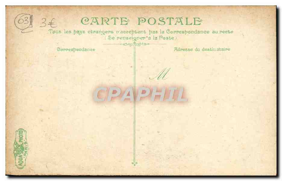 CPA Vichy Le hall du casino — Verso