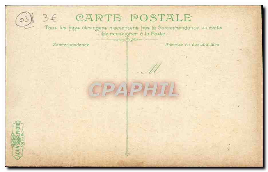 CPA Vichy L'Hotel Sevigne — Verso