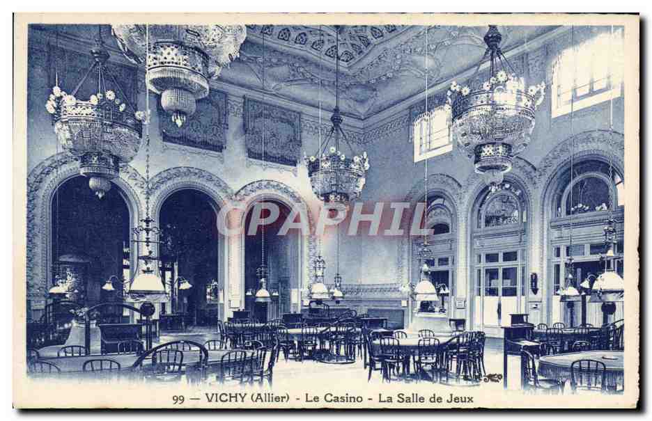 CPA Vichy Le Casino La Salle De Jeux
