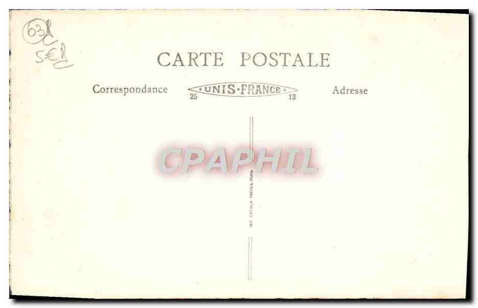 CPA Vichy Les Galeries Couvertes — Verso