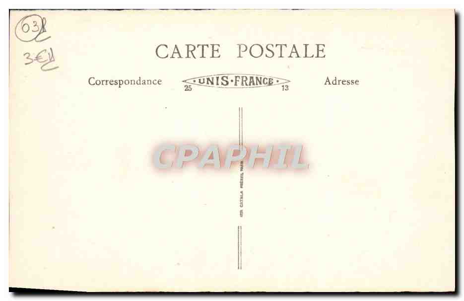CPA Vichy Le Casino — Verso