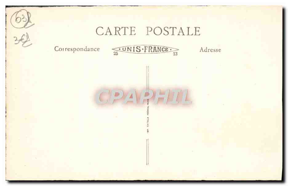 CPA Vichy La Salle De Jeux Salle Des Fetes — Verso
