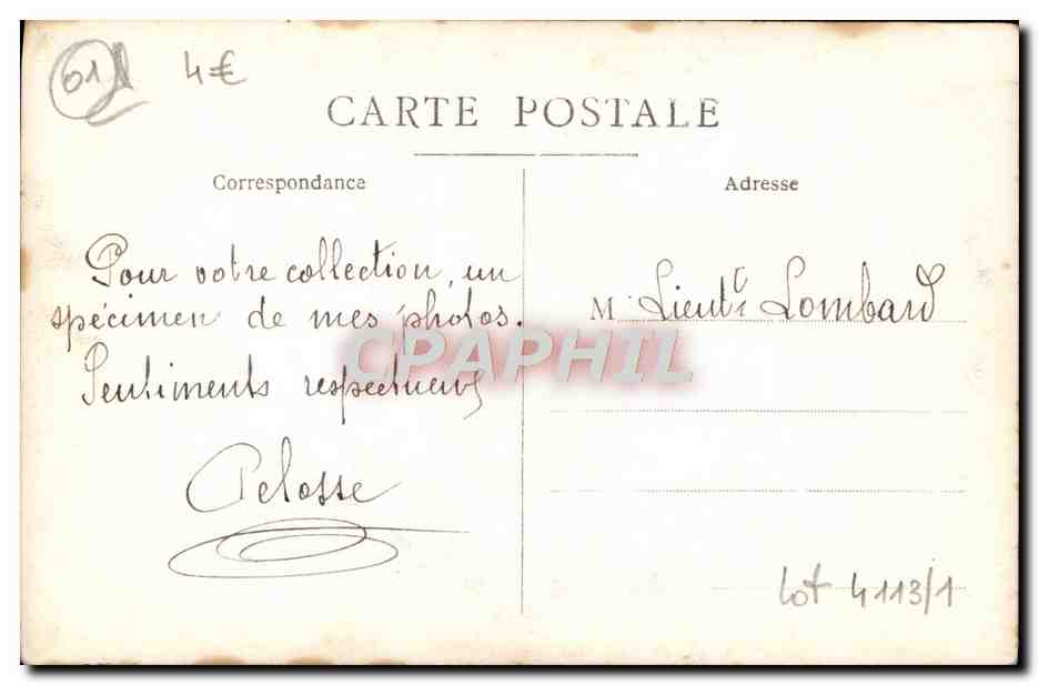 CPA Bourg Eglise de Brou — Rückseite