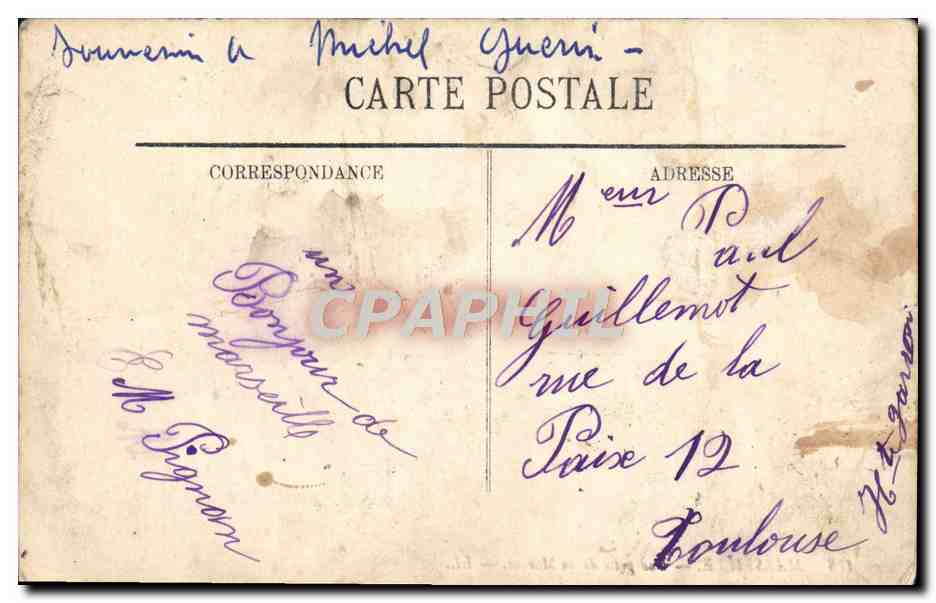 CPA Marseille Vue Prise De La Marine Bateaux — Verso
