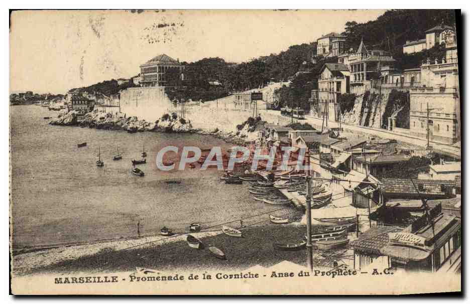 CPA Marseille Promenade De La Corniche Anse Du Prophete
