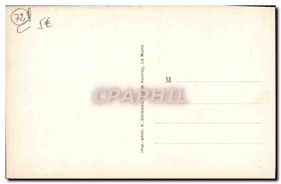 CPA Le Mans Statue Du General Chanzy Bas relief de Croisy Militaria — Verso