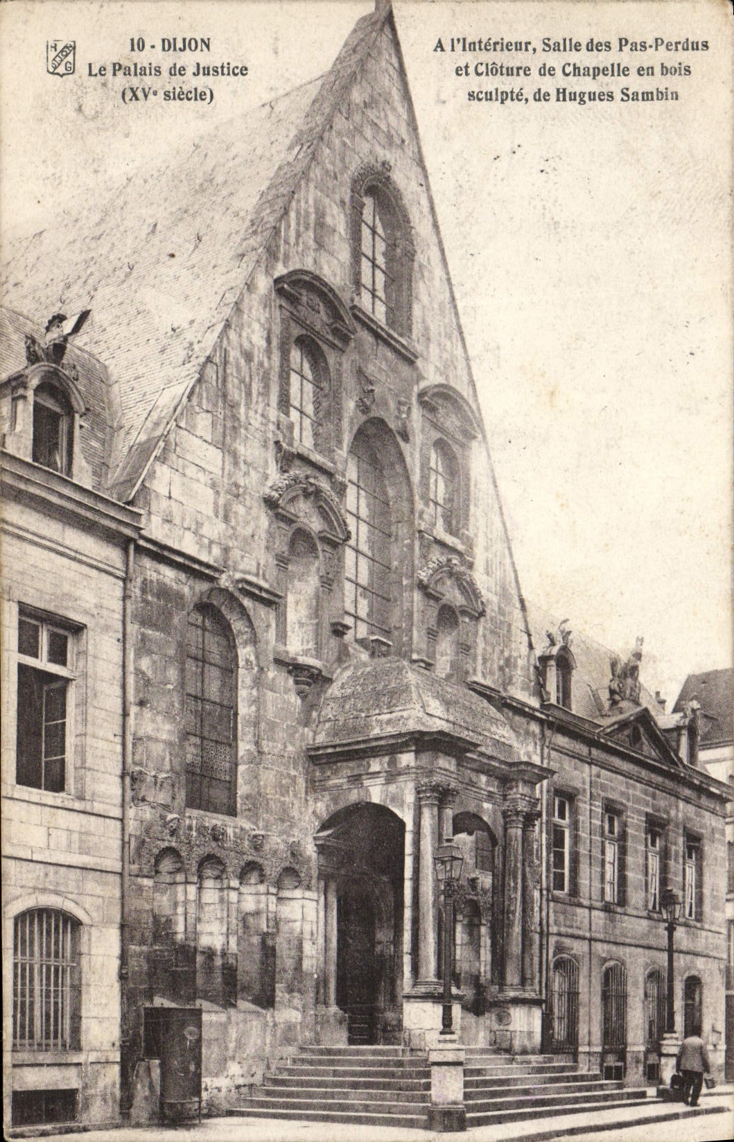 CPA Dijon Le Palais De Justice Salle des Pas Perdus et cloture de chapelle en bois Hugues Sambin 
