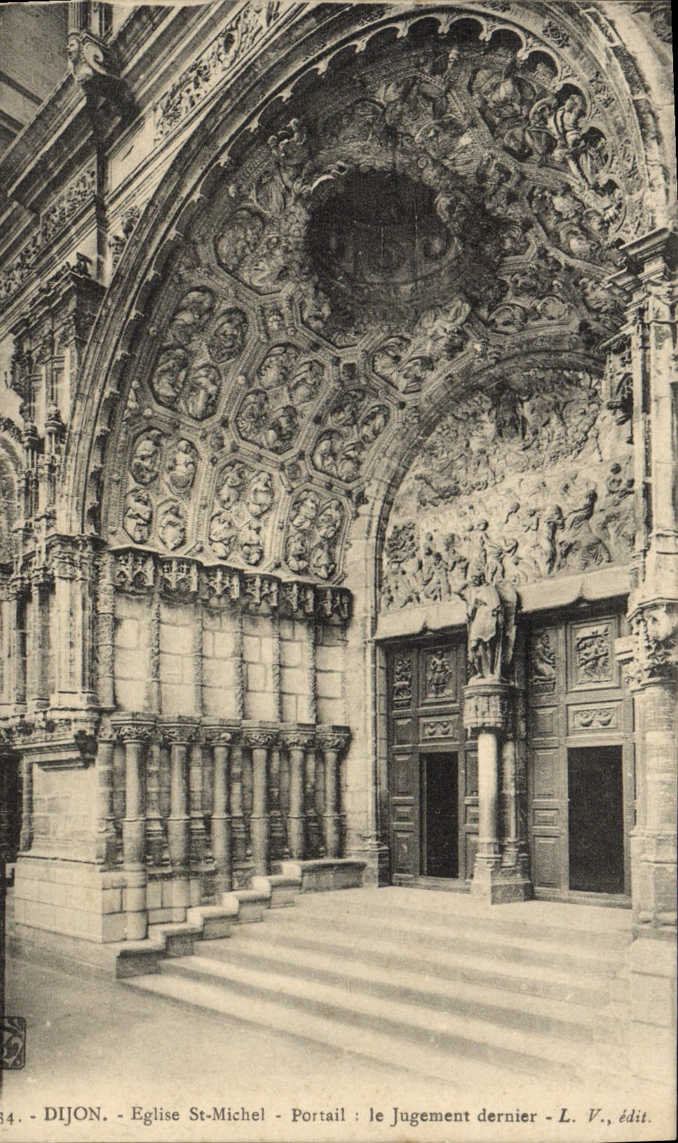 CPA Dijon Eglise St Michel Portail Le Jugement dernier