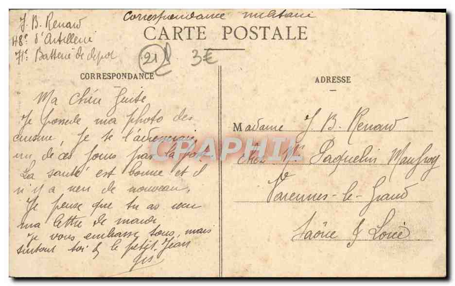 CPA Dijon Eglise St Michel Portail Le Jugement dernier — Rückseite