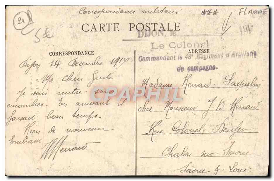 CPA Dijon Puits De Moise Les prophetes Daniel et Isaie — Rückseite