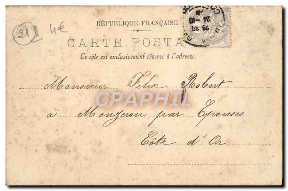 CPA Dijon Le Parc Darcy — Rückseite
