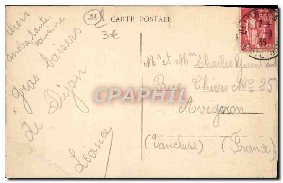 CPA Dijon Vue Prise De I'Eglsie Saint Jean — Rückseite