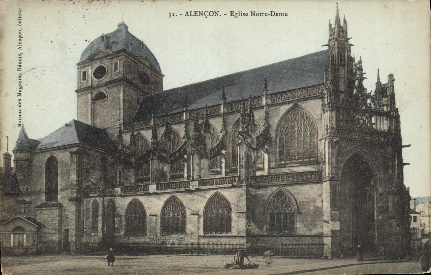 CPA Alencon Eglise Notre Dame