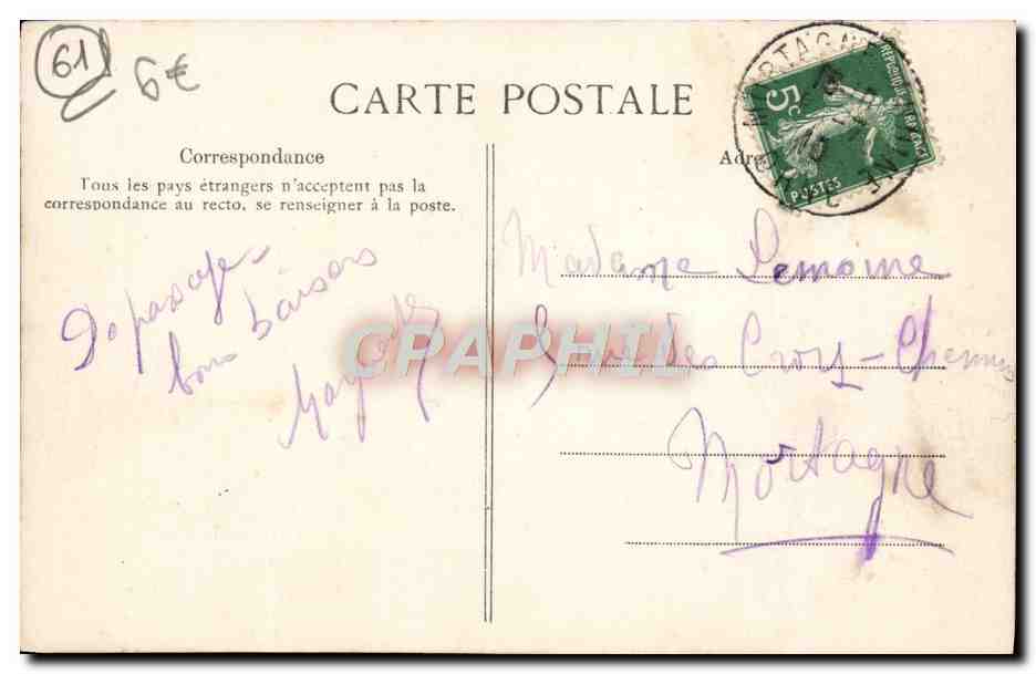 CPA Foret De Belleme La Herse Promenade autour de l'etang — Rückseite